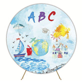 ABC Kids Graduation Fun Round Backdrop for Graduation Event