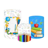 ABC School Fun Learning Themed Cover Cylinders Kit