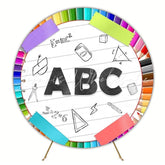 ABC School Learning Round Backdrop For Educational Themes