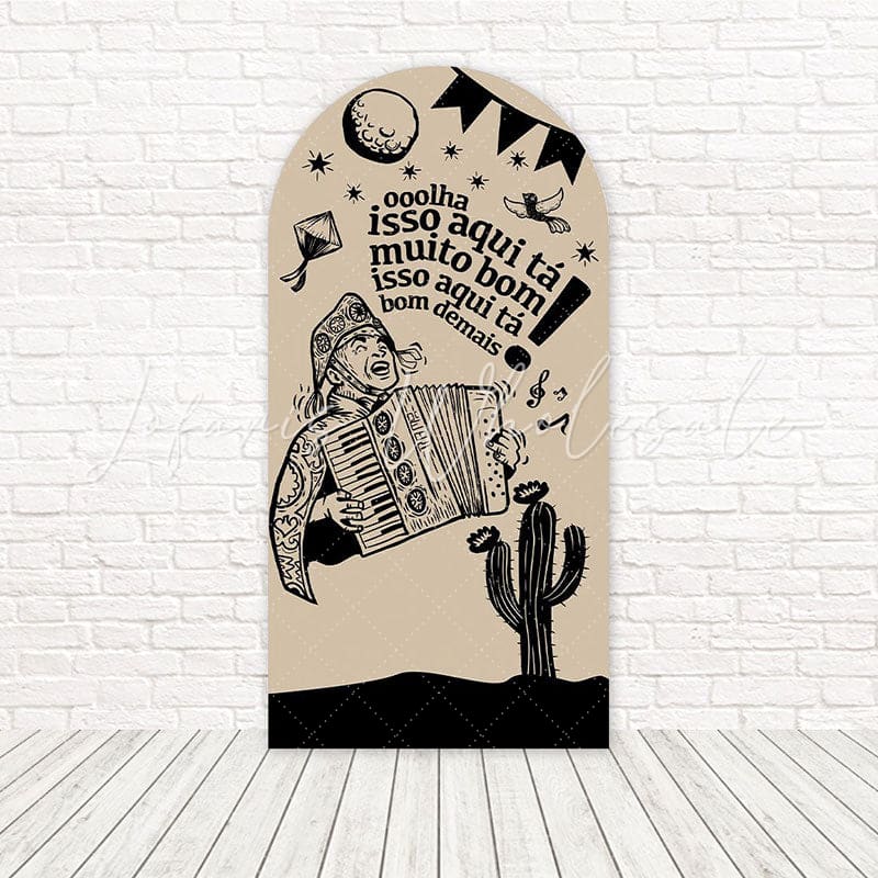 Accordion June Festival Music Show Arch Backdrop For Folk Culture