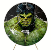 Action-Packed Hulk Marvel Super Heroes Round Backdrop For Kids Party