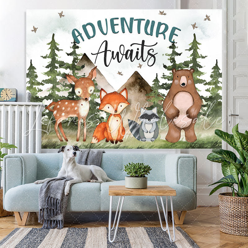 Lofaris Adventure Awaits Animals and Forest Backdrop for Kids