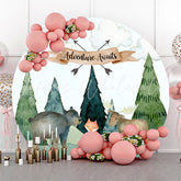 Lofaris Adventure Awaits Safari Round Baby Shower Backdrop