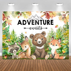 Lofaris Adventure Awaits Wild Animals Baby Shower Backdrop