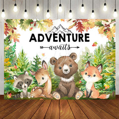 Lofaris Adventure Awaits Wild Animals Baby Shower Backdrop