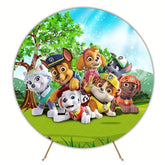 Adventure Paw Patrol Round Backdrop For Kids Birthday Party