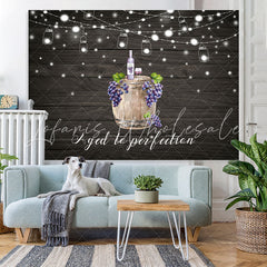 Lofaris Aged to Perfection Grape Board Photo Backdrop for Birthday