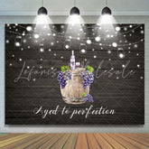 Lofaris Aged to Perfection Grape Board Photo Backdrop for Birthday