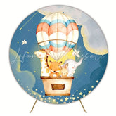 Air Balloon Animals Round Backdrop For Magical Party Celebration Fun