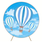 Air Balloon Theme Party Round Backdrop For Sky Adventure Vibe