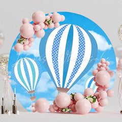 Air Balloon Theme Party Round Backdrop For Sky Adventure Vibe