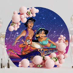 Aladdin Arabian Night Round Backdrop For Magical Celebration