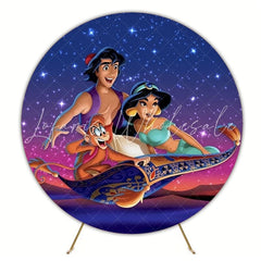 Aladdin Arabian Night Round Backdrop For Magical Celebration
