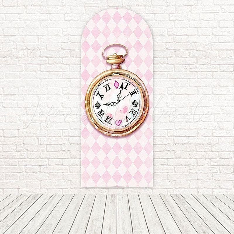 Alice In Wonderland Clock Watch Arch Backdrop For Dream Tea Time
