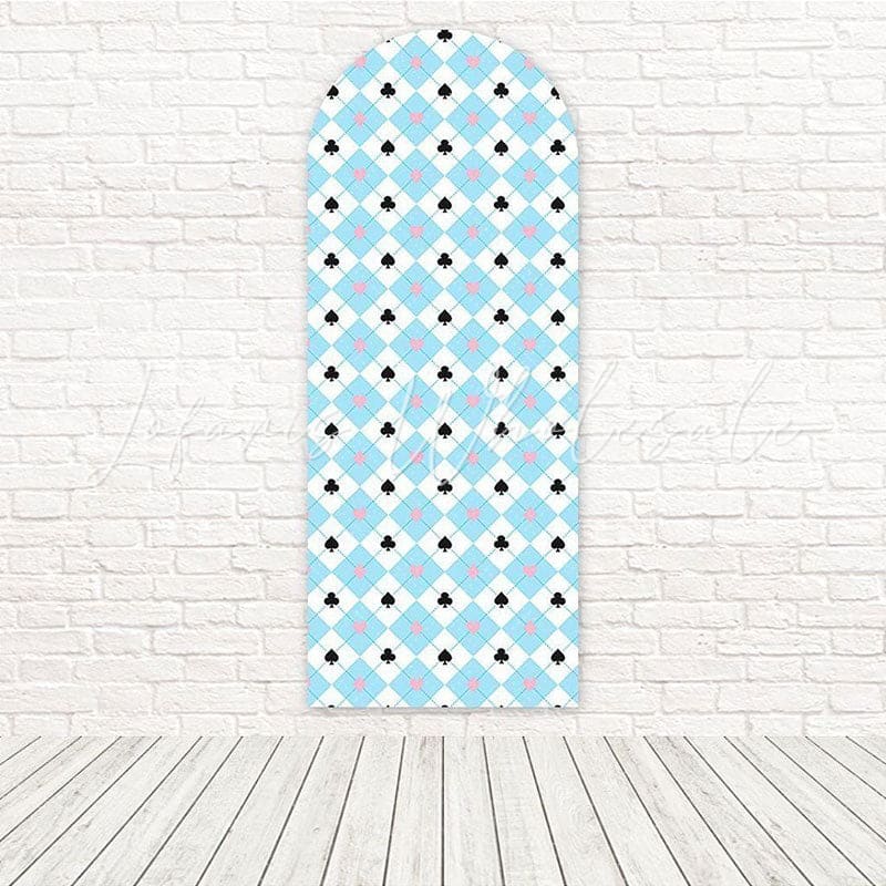 Alice In Wonderland Plaid Charm Tale Arch Backdrop For Fantasy Scene