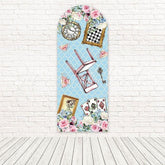 Alice In Wonderland Plaid Soft Tale Arch Backdrop For Story Moment