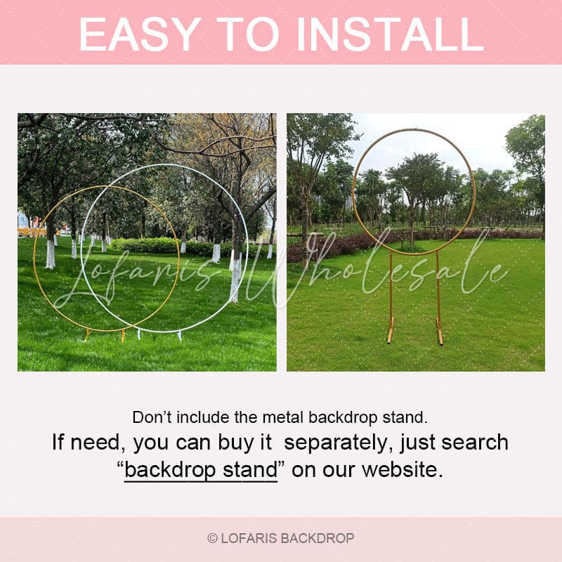 Lofaris All Princess Together Purple Round Birthday Backdrop