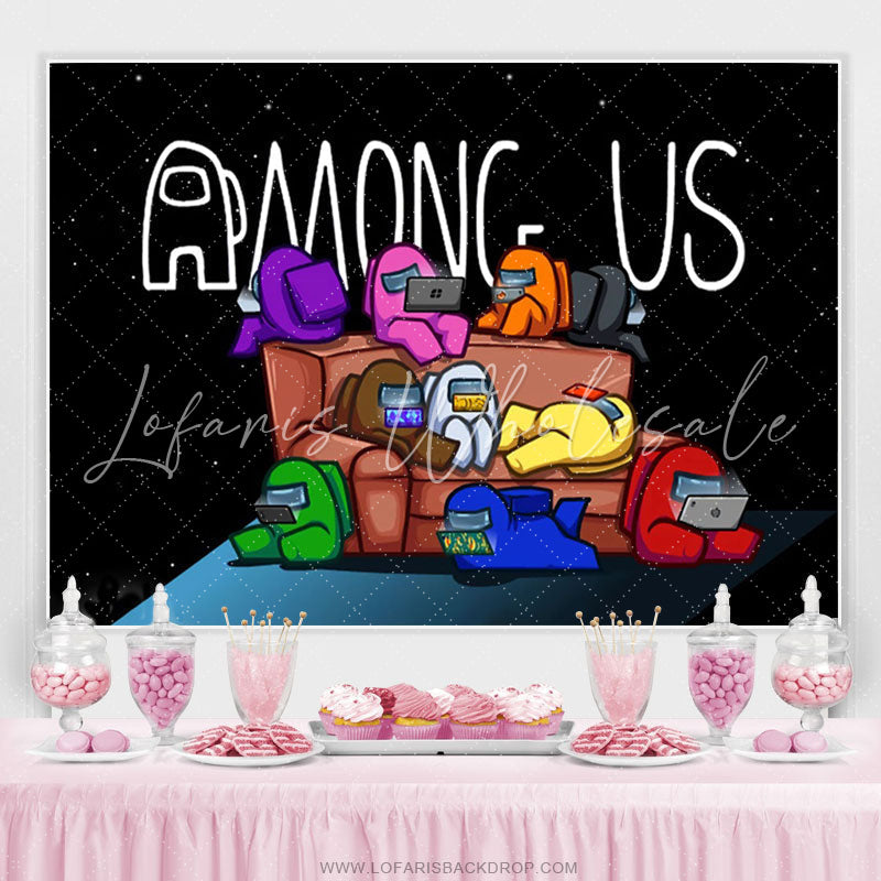 Lofaris Among Black Starry Sky On The Sofa Backdrop For Kids