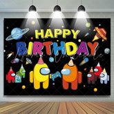 Lofaris Among Cartoon Play Games In Space Birthday Backdrop