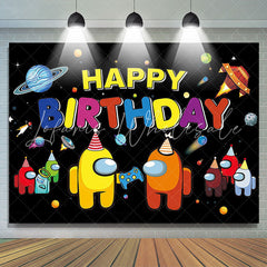 Lofaris Among Cartoon Play Games In Space Birthday Backdrop