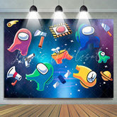 Lofaris Among Cute Characters In The Space With Tools Backdrop