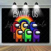 Lofaris Among Lovely Cartoon With Rainbow Birthday Backdrop