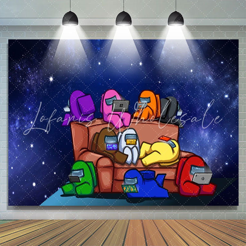 Lofaris Among Space Starry Sky On The Sofa Backdrop For Kids