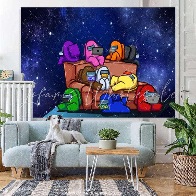 Lofaris Among Space Starry Sky On The Sofa Backdrop For Kids