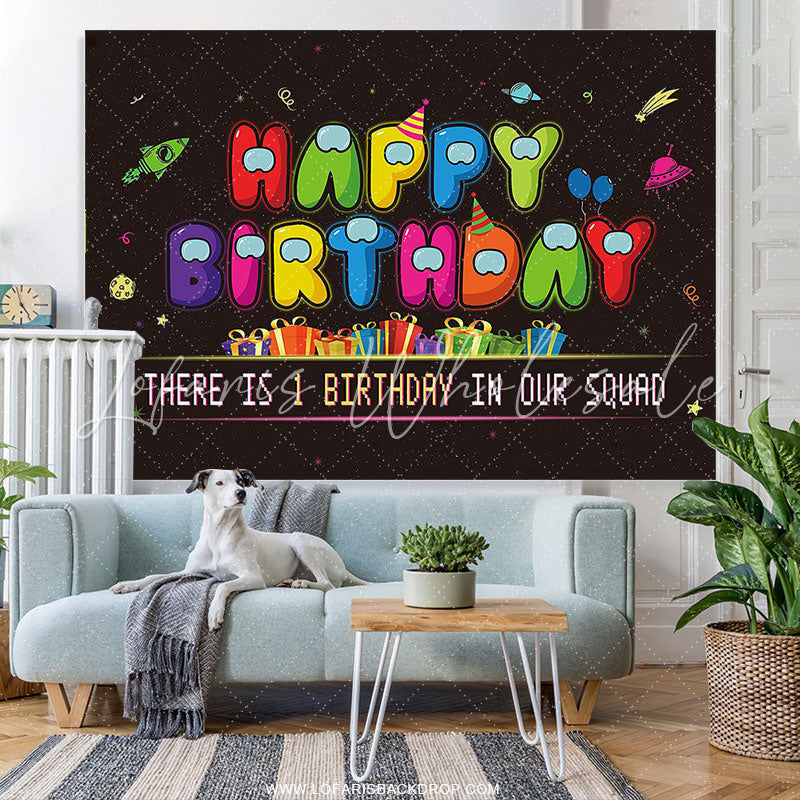 Lofaris Among There Is 1 Birthday In Our Squad Cute Backdrop