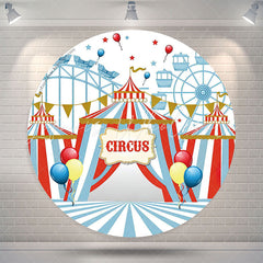 Lofaris Amusement Park Circus Round Brithday Backdrop Cover