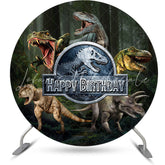 Lofaris Ancient Dinosaur Round Birthday Backdrop For Boy