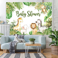 Lofaris Animals Jungle Baby Shower Photogarphy Backdrop for Boy