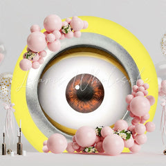 Animated Minions Round Backdrop For Fun Kids Party Theme