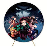 Anime Demon Slayer Birthday Party Round Backdrop For Unique Theme
