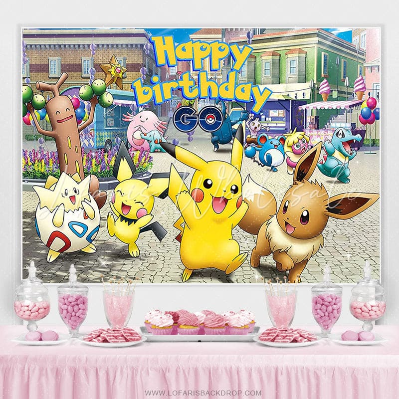 Lofaris Anime Go Theme Room Wall Hanging Birthday Party Backdrop