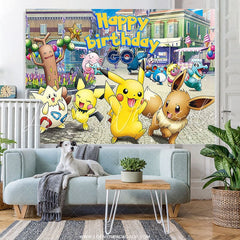 Lofaris Anime Go Theme Room Wall Hanging Birthday Party Backdrop