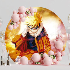 Anime Naruto Birthday Party Round Backdrop For Fans Celebration