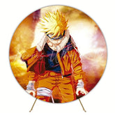 Anime Naruto Birthday Party Round Backdrop For Fans Celebration