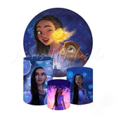 Asha Round Backdrop and Cylinders Kit for Baptism