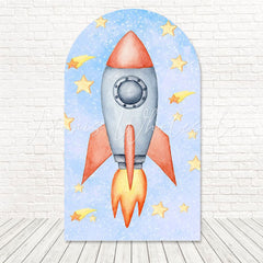 Astronaut Rocket Launch Blast Arch Backdrop For Cosmic Celebration