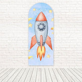 Astronaut Rocket Launch Sky Fire Arch Backdrop For Cosmic Event