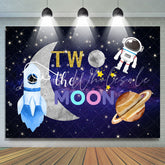 Lofaris Astronaut Space Two The Moon Happy Birthday Backdrop