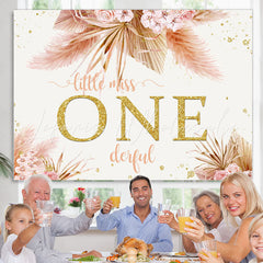 Lofaris Autumn Leaves With Flower Little Miss Onederful Backdrop