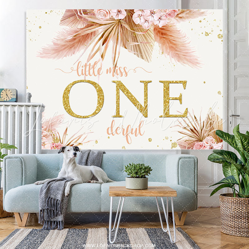 Lofaris Autumn Leaves With Flower Little Miss Onederful Backdrop