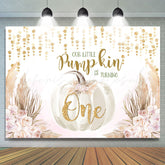 Lofaris Autumn Little Pumpkin Is Turning One Birthday Backdrop