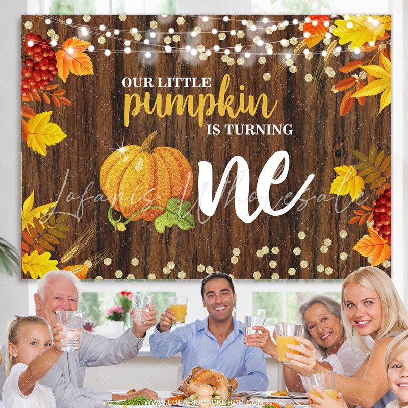 Lofaris Autumn Wooden Little Pumpkin Is Turining One Backdrop
