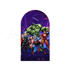 Avenger Super Hero Happy Birthday Party Arch Backdrop Wall Cloth Cover