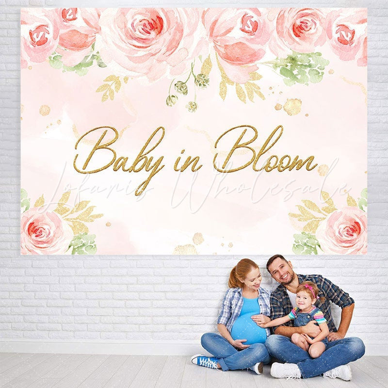 Lofaris Baby In Bloom Floral Backdrop for Gender Reveal