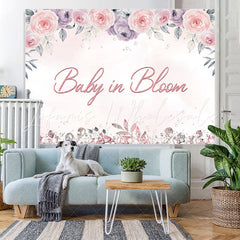 Lofaris Baby in Bloom Pink and Purple Shower Backdrop