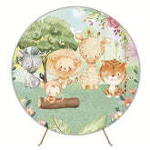 Baby Safari Beautiful Round Backdrop for Baby Celebration